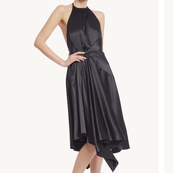 Jewel BADGLEY MISCHKA Satin Backless Dress with High-Low Skirt - Picture 4 of 9